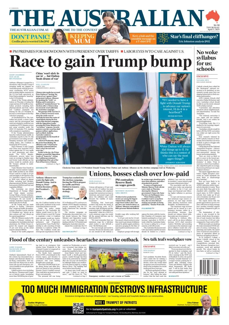 Portada de The Australian
