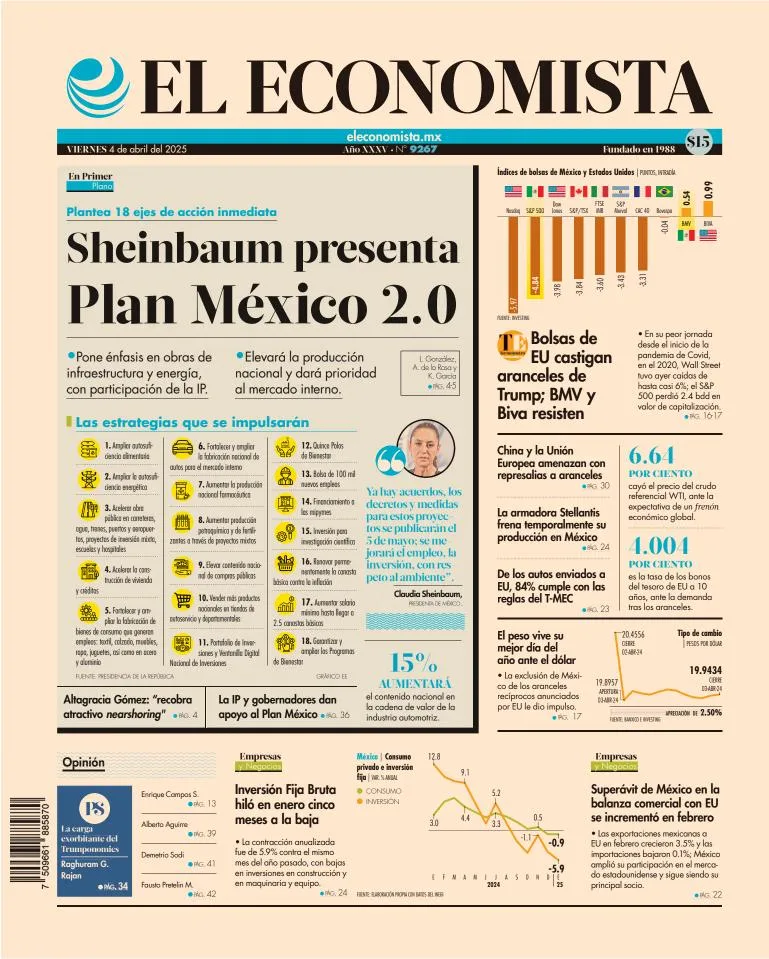Portada de El Economista