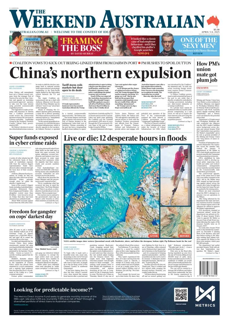 Portada de The Australian