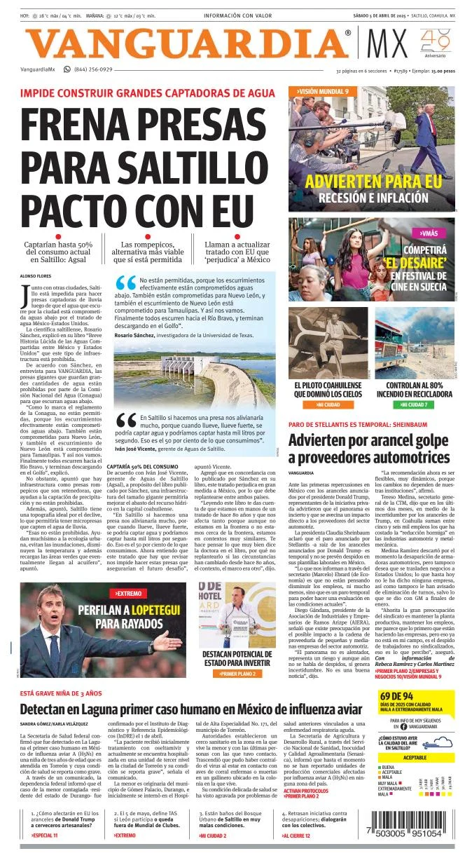 Portada de Vanguardia