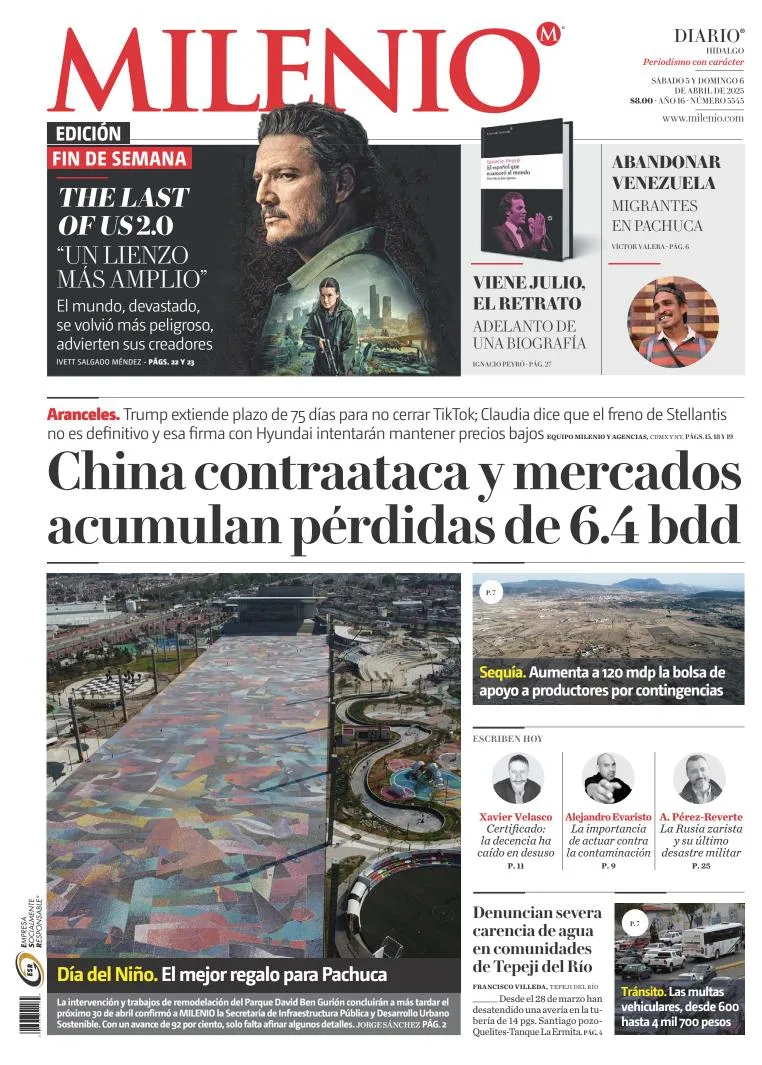Portada de Milenio Hidalgo del sábado, 5 de abril de 2025