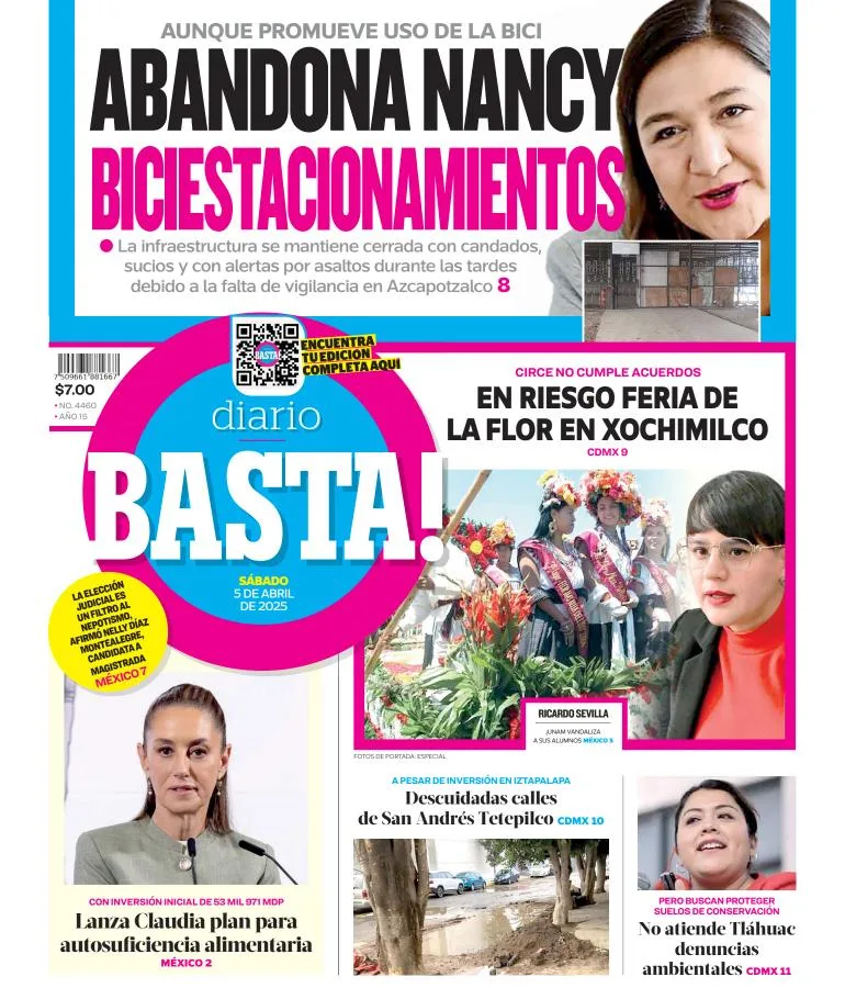 Portada de Basta del sábado, 5 de abril de 2025