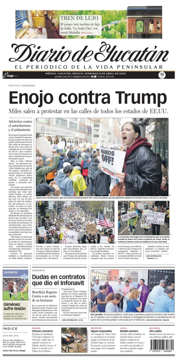 Portada de Diario de Yucatán