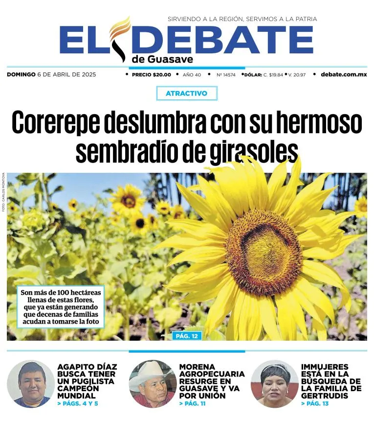 Portada de El Debate de Guasave