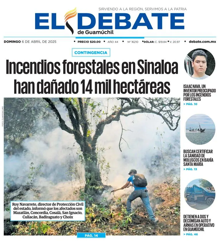 Portada de El Debate de Guamuchil