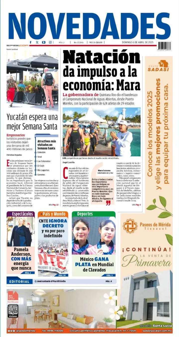 Portada de Novedades Quintana Roo