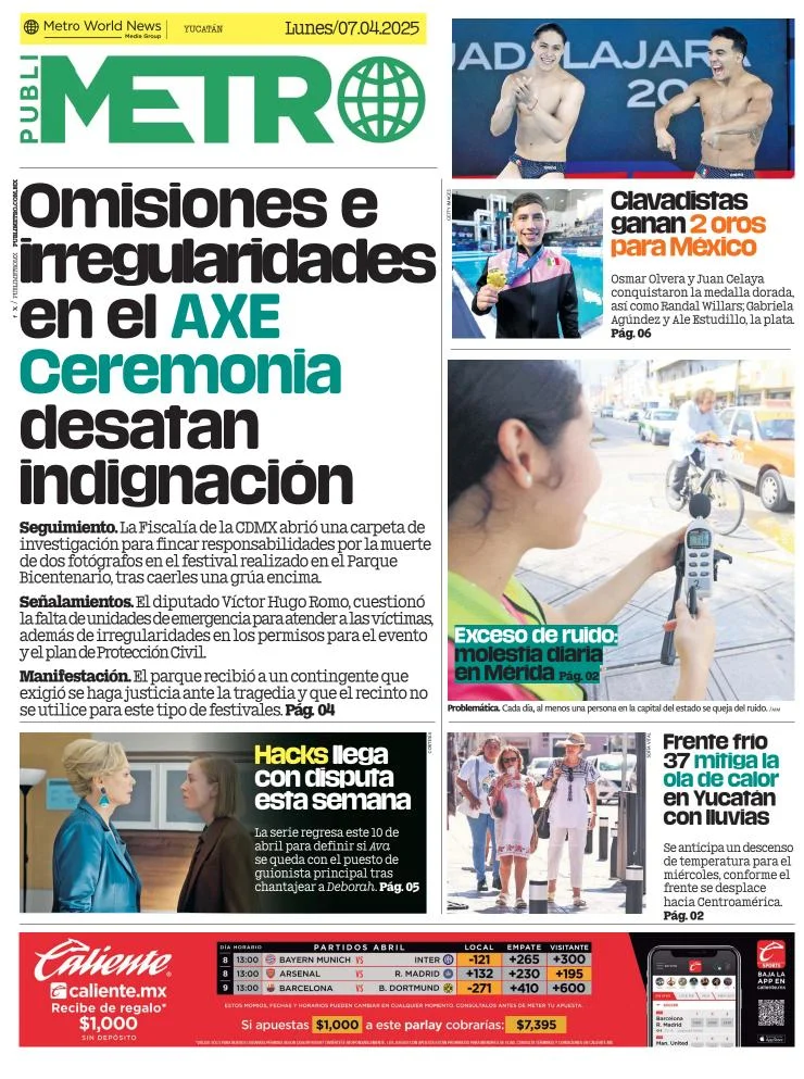 Portada de Publimetro Merida