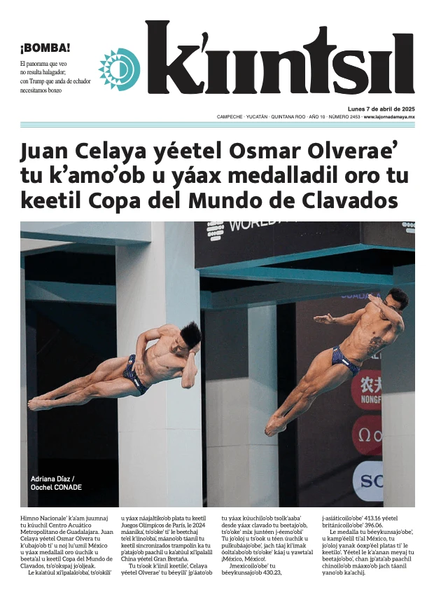 Portada de La Jornada - Kiintsil del lunes, 7 de abril de 2025