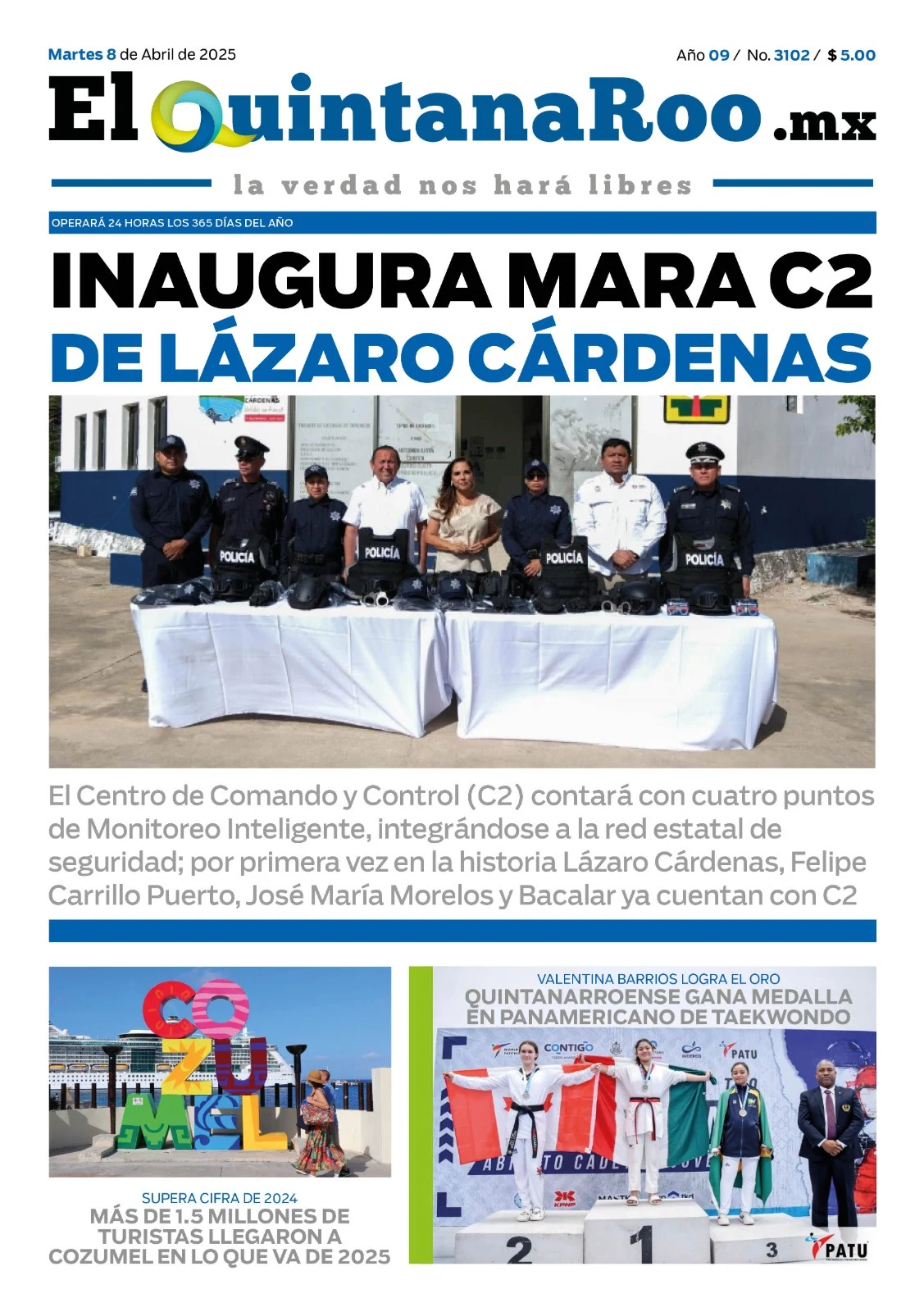Portada de El Quintana Roo (portada)