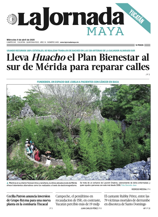 Portada de La Jornada Maya Yucatán del miércoles, 9 de abril de 2025