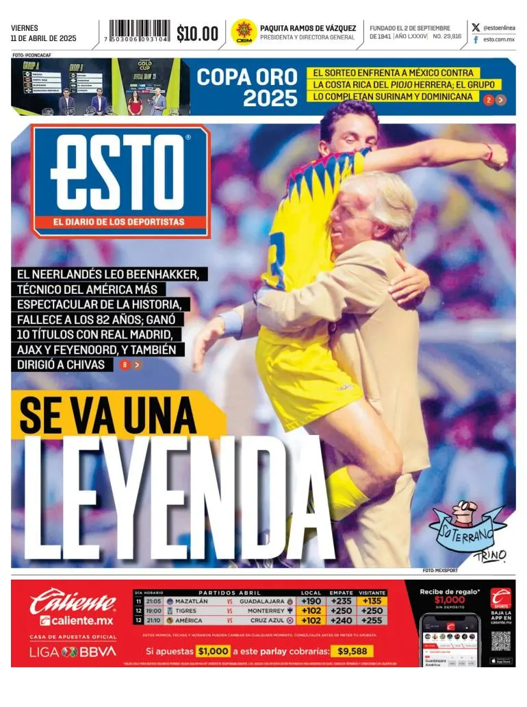Portada de Esto del viernes, 11 de abril de 2025