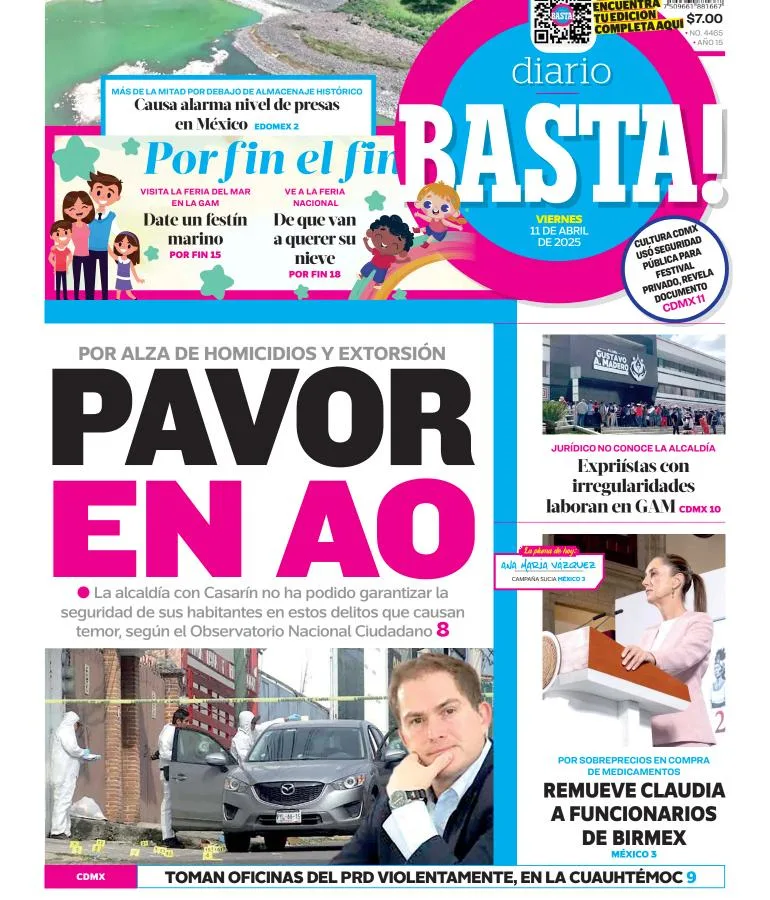 Portada de Basta del viernes, 11 de abril de 2025