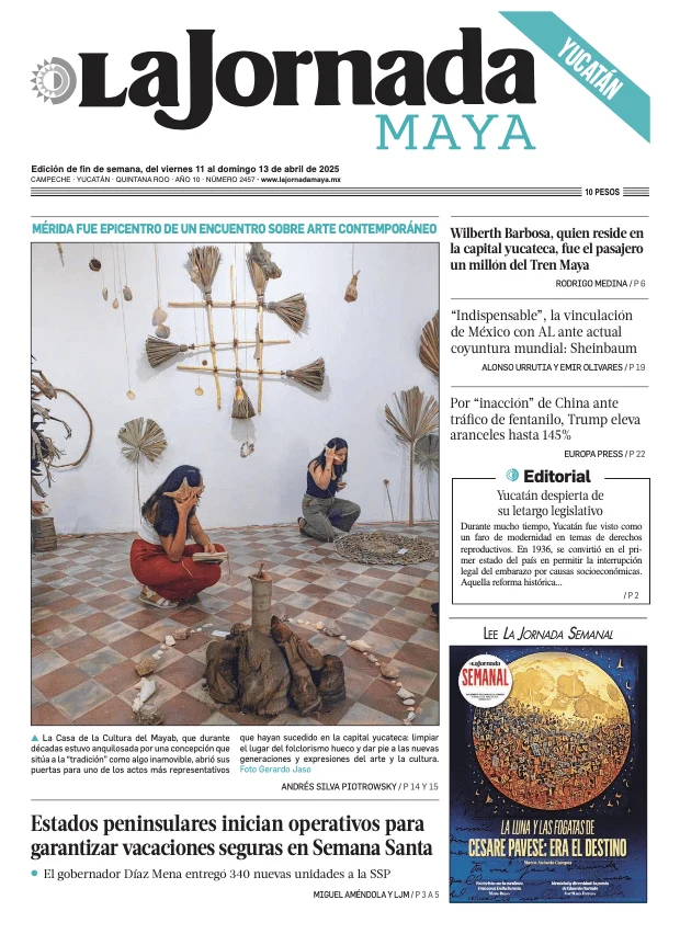 Portada de La Jornada Maya Yucatán del viernes, 11 de abril de 2025