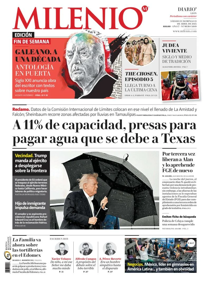 Portada de Milenio Leon del sábado, 12 de abril de 2025