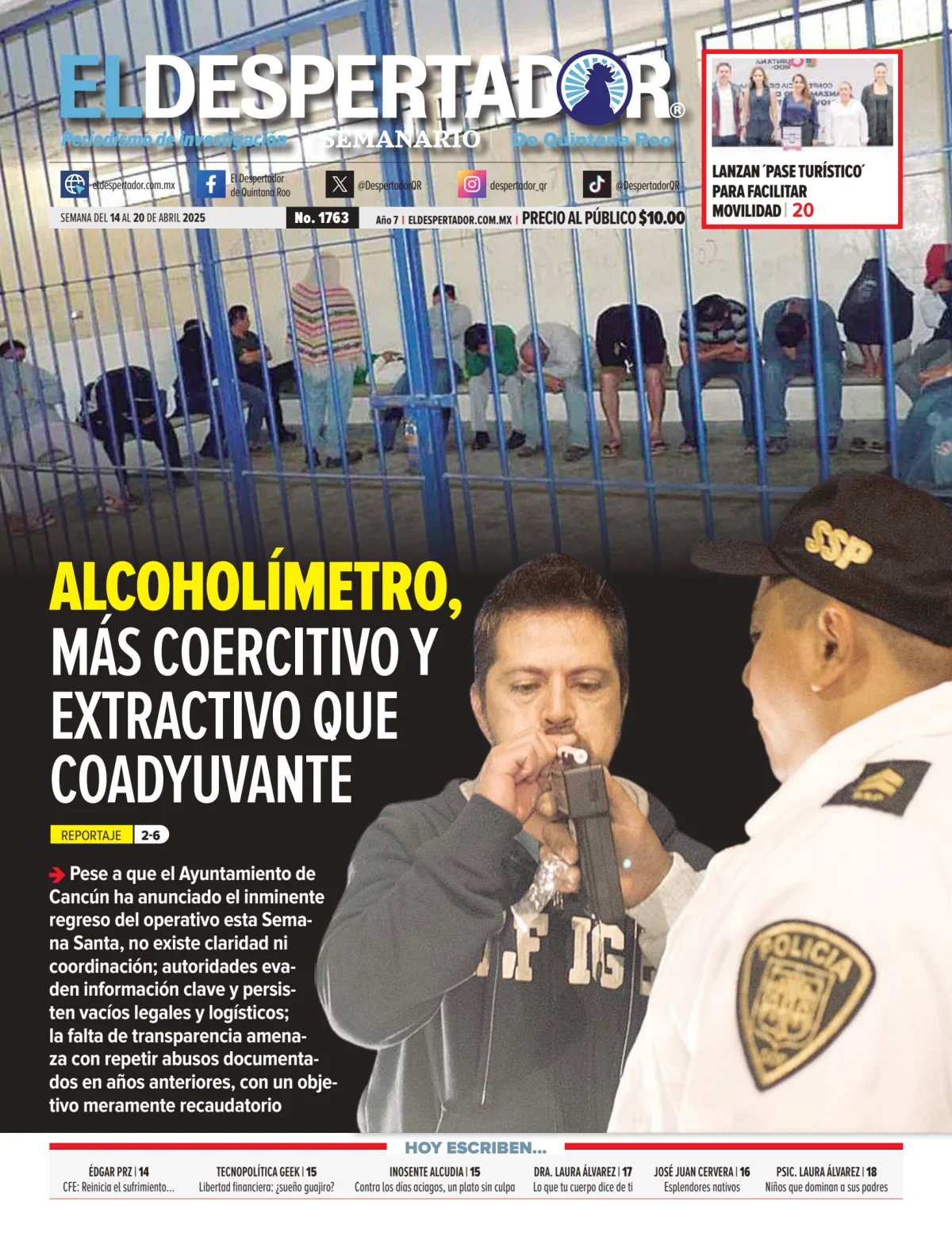 Portada de El Despertador de Quintana Roo