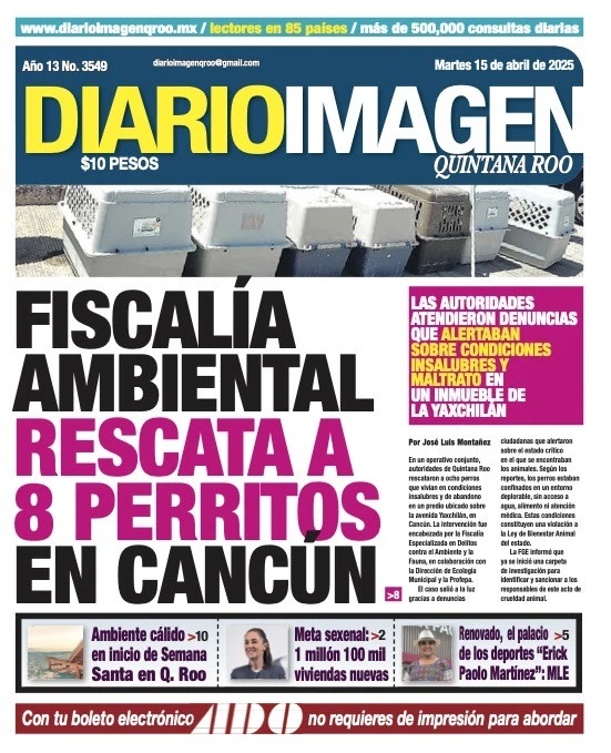 Portada de Diario Imagen Quintana Roo