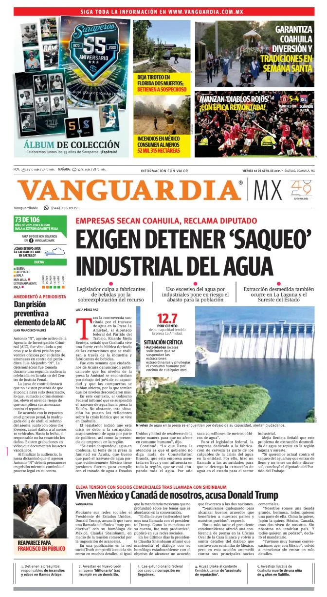Portada de Vanguardia