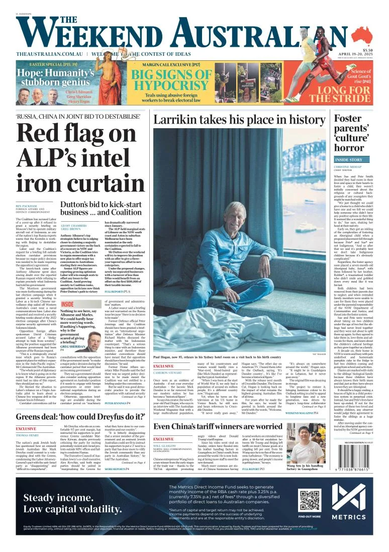 Portada de The Australian