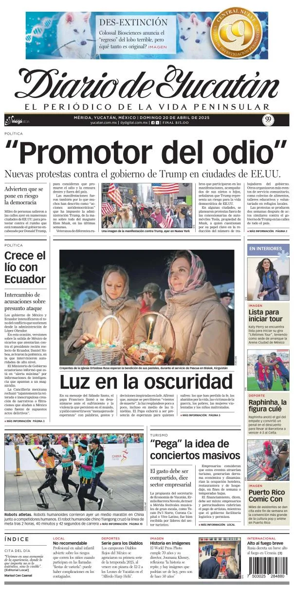 Portada de Diario de Yucatán