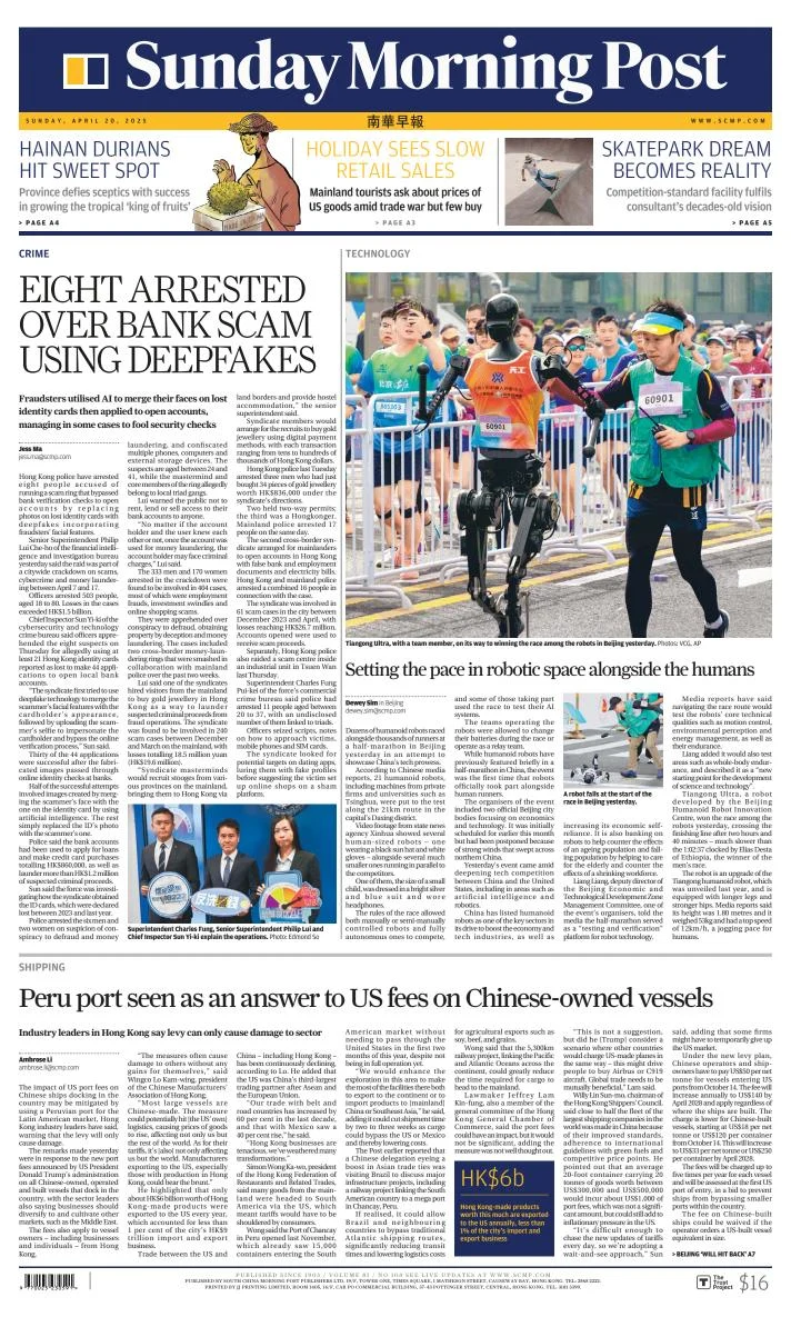 Portada de South China Morning Post
