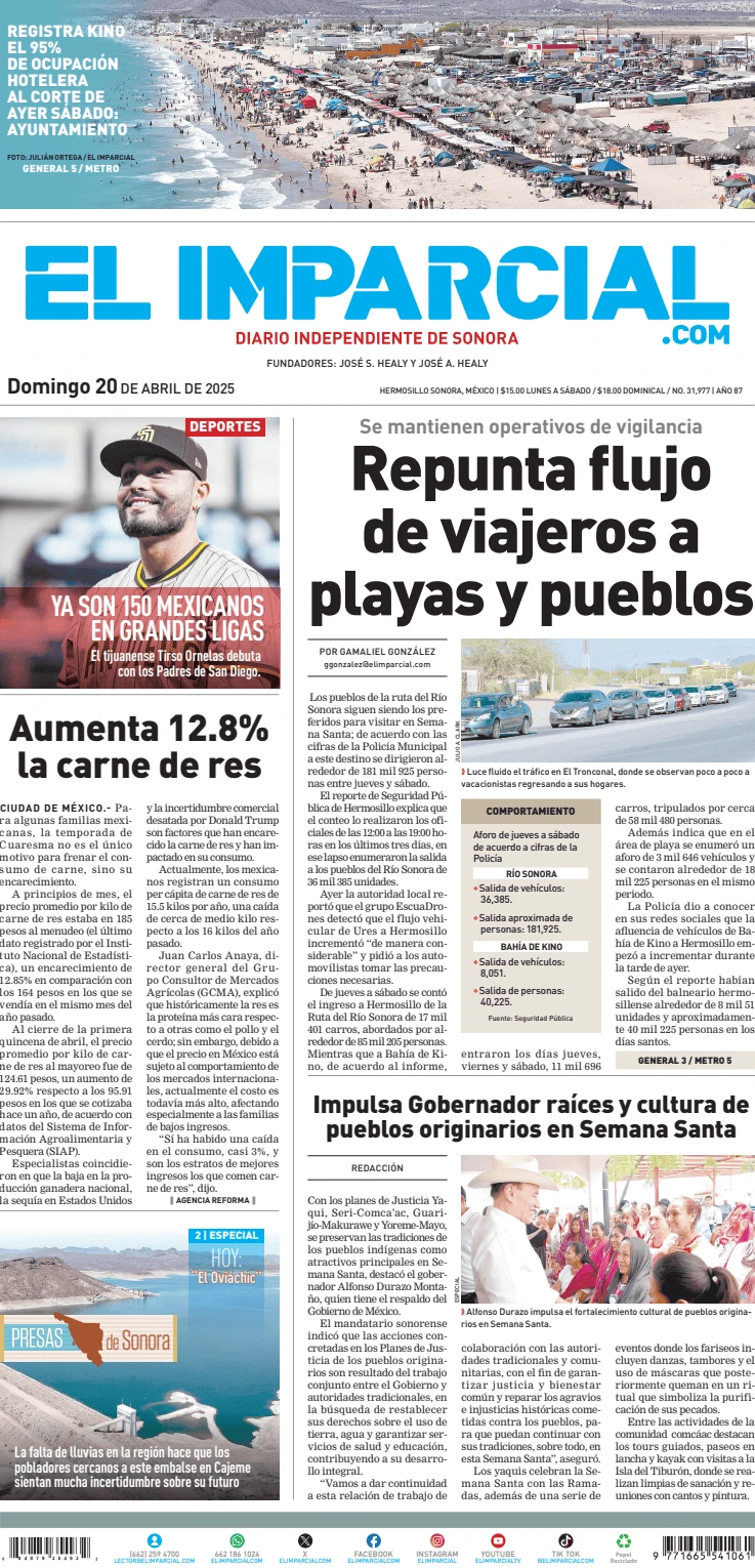 Portada de El Imparcial