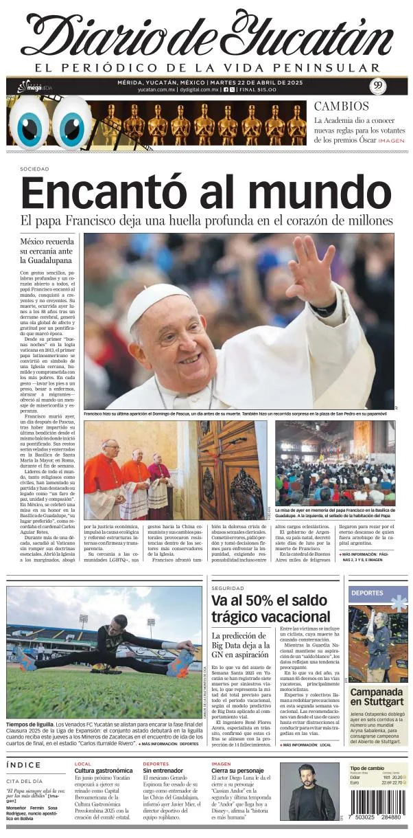 Portada de Diario de Yucatán