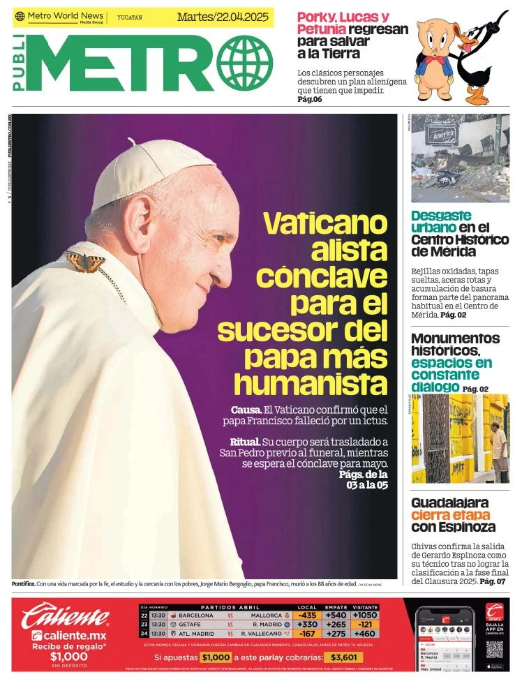 Portada de Publimetro Merida
