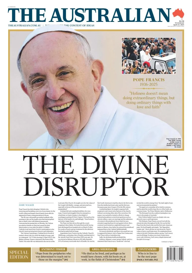 Portada de The Australian