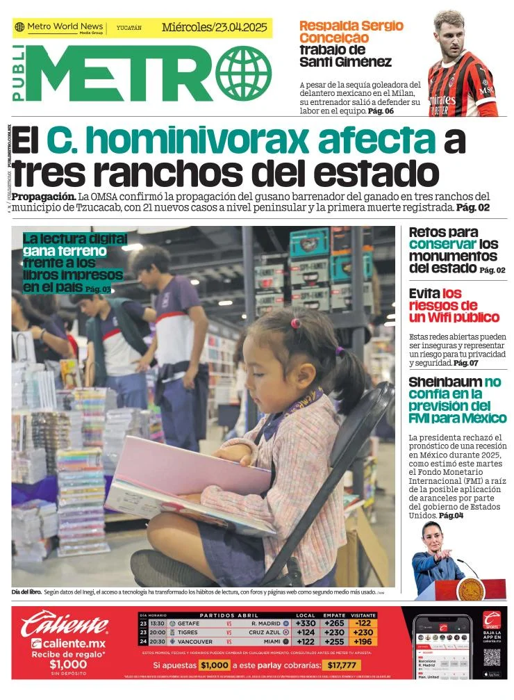 Portada de Publimetro Merida