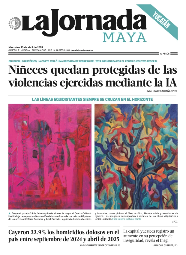 Portada de La Jornada Maya Yucatán del miércoles, 23 de abril de 2025