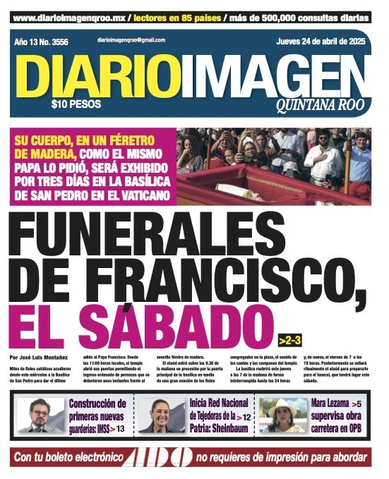 Portada de Diario Imagen Quintana Roo