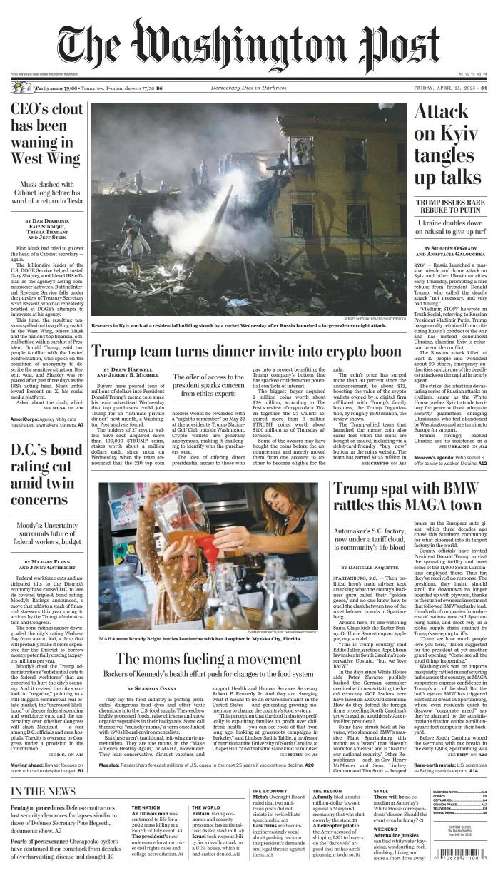 Portada de The Washington Post