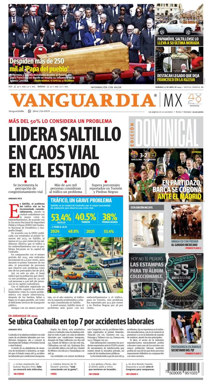 Portada de Vanguardia