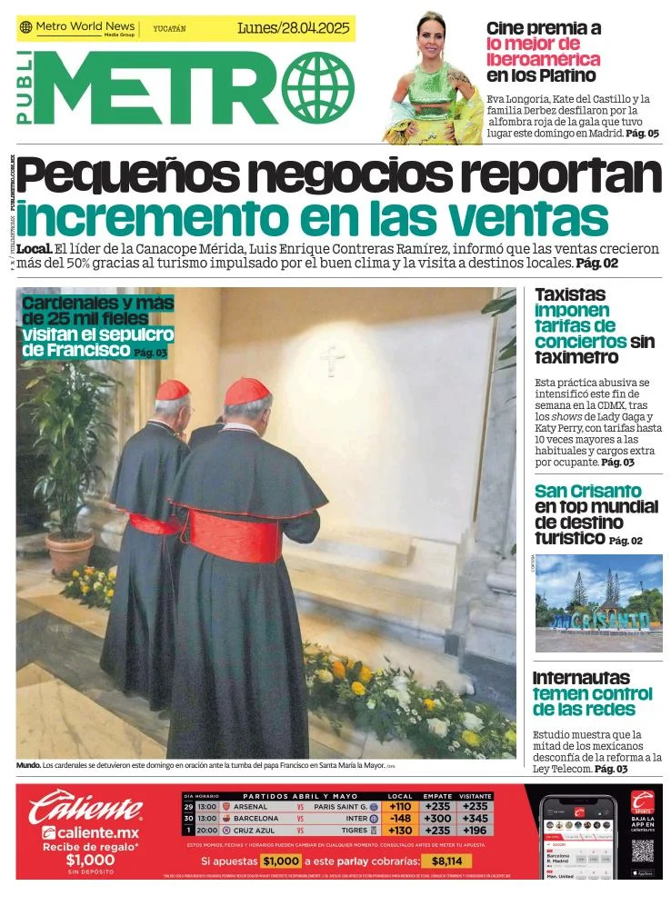 Portada de Publimetro Merida