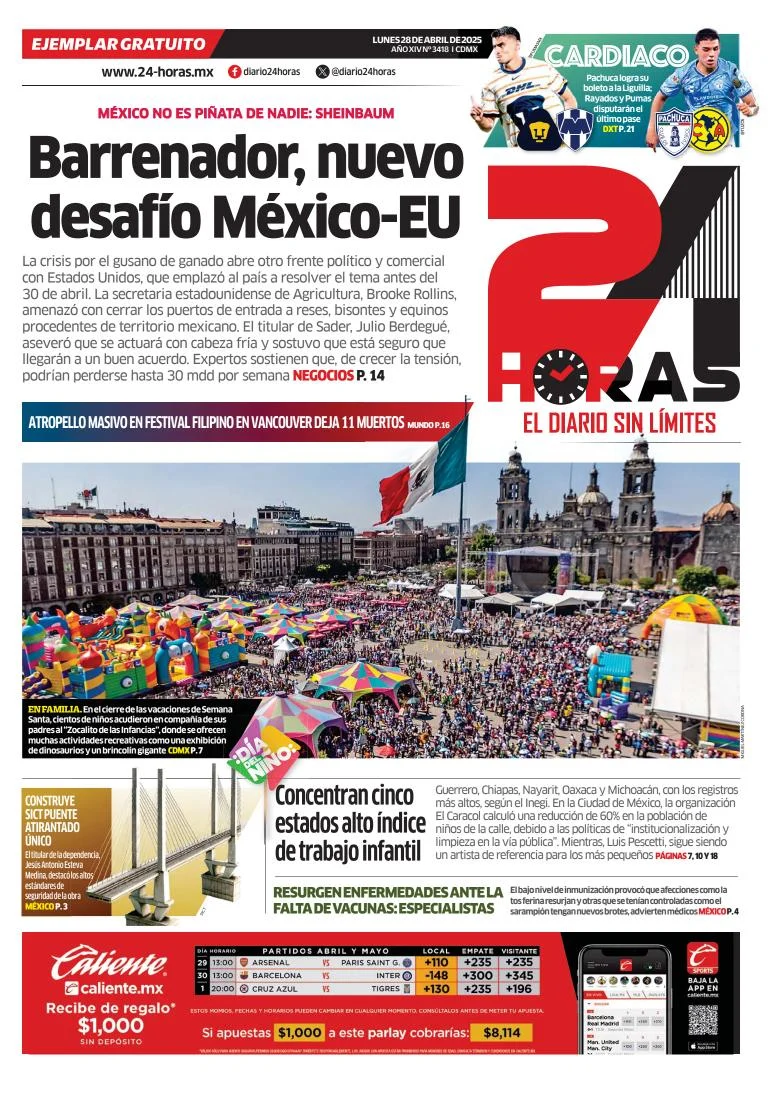 Portada de 24 Horas
