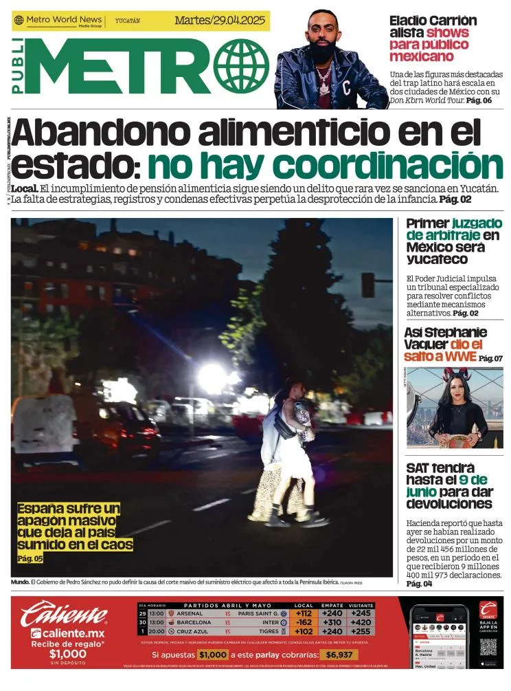 Portada de Publimetro Merida del martes, 29 de abril de 2025