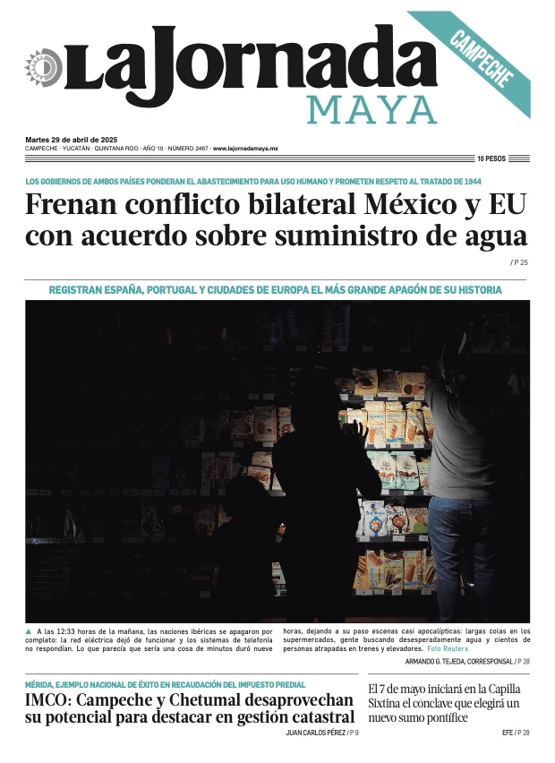 Portada de La Jornada Maya Campeche del martes, 29 de abril de 2025