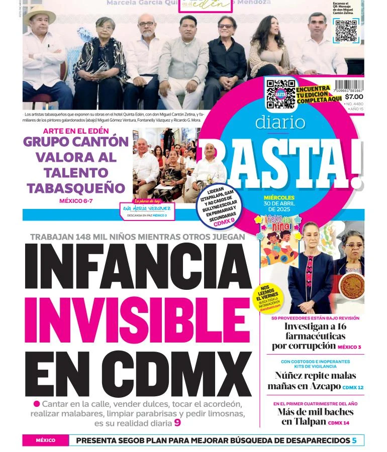 Portada de Basta del miércoles, 30 de abril de 2025