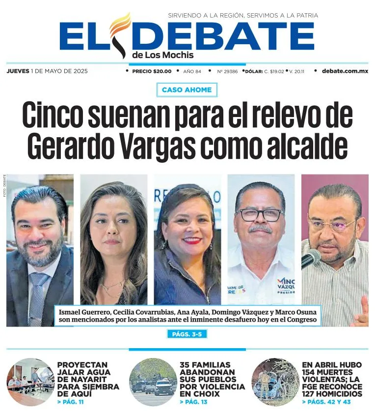 Portada de El Debate de los Mochis