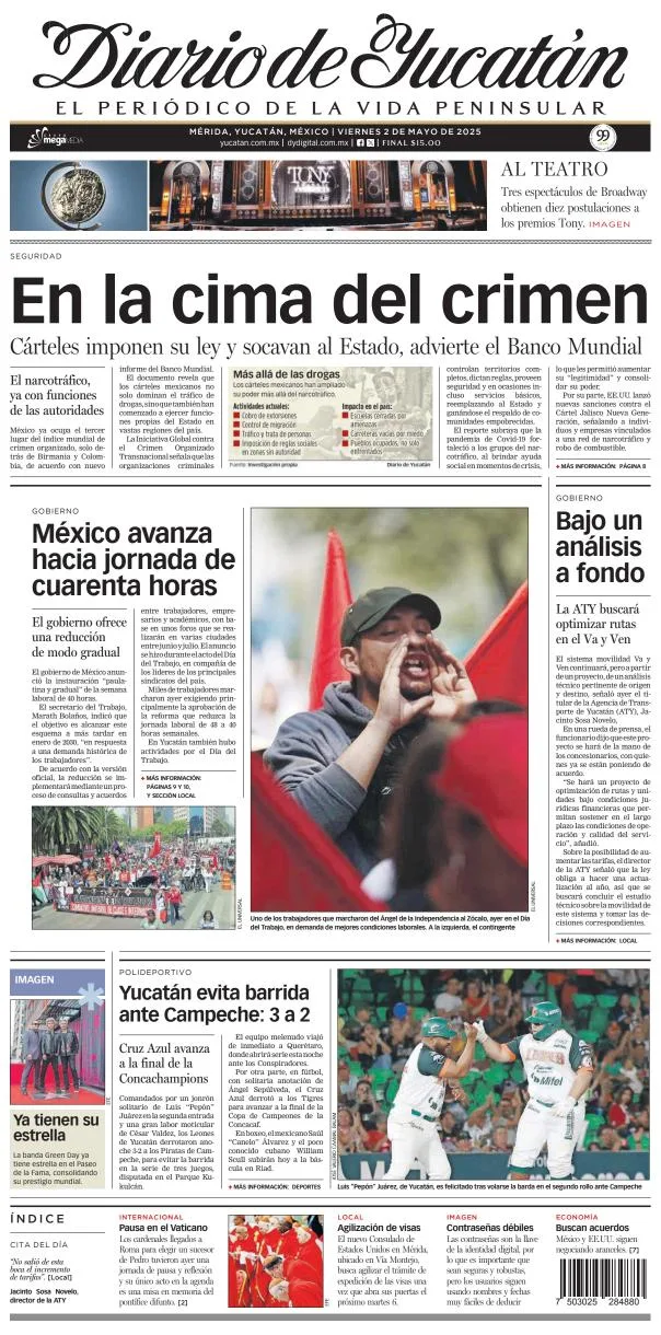 Portada de Diario de Yucatán