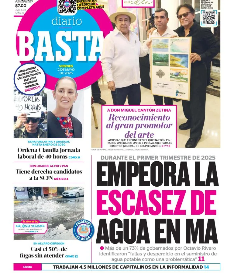 Portada de Basta del viernes, 2 de mayo de 2025