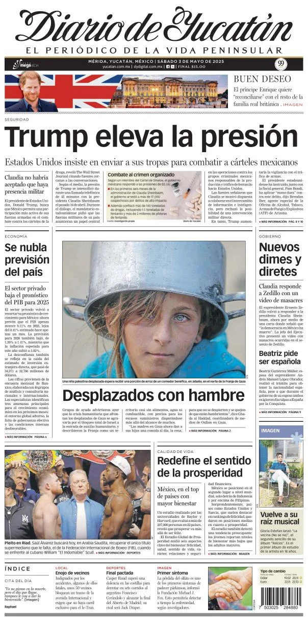 Portada de Diario de Yucatán