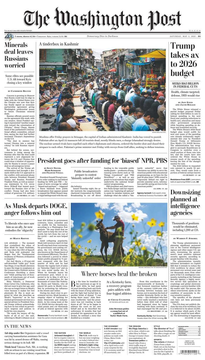 Portada de The Washington Post