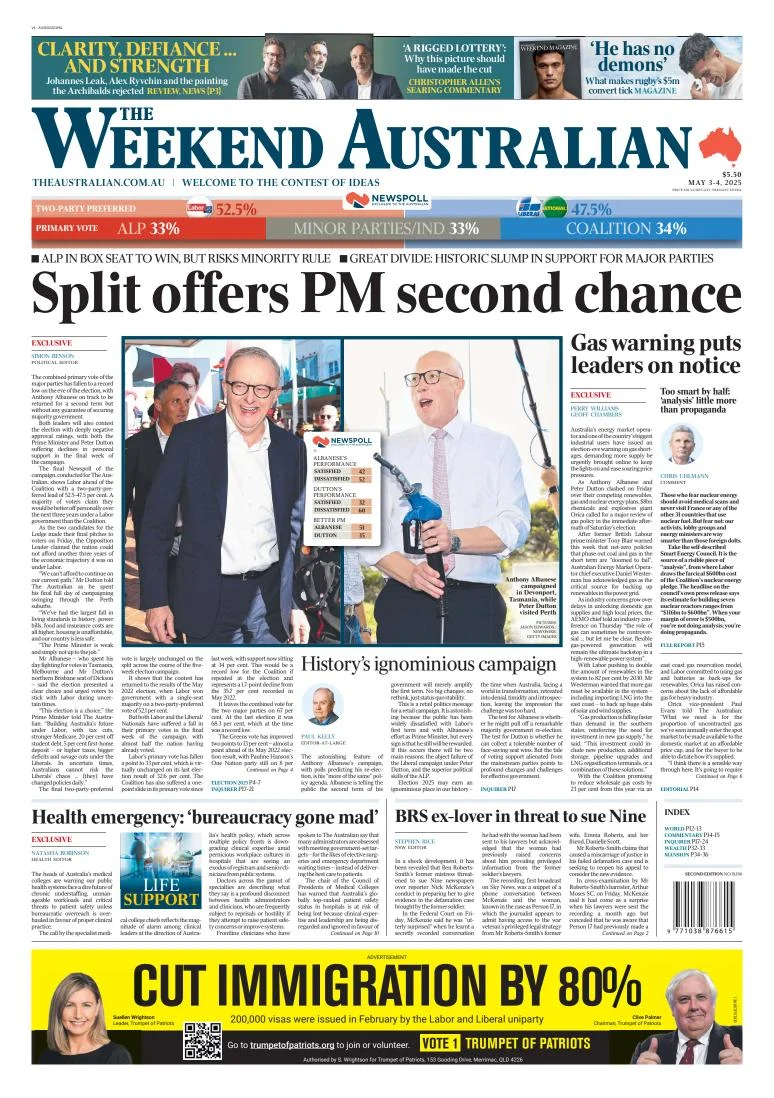 Portada de The Australian
