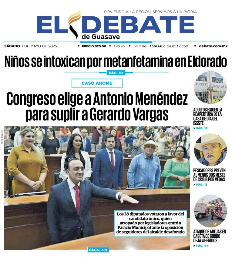Portada de El Debate de Guasave