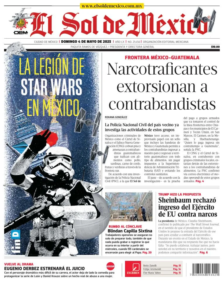 Portada de El Sol de Mexico