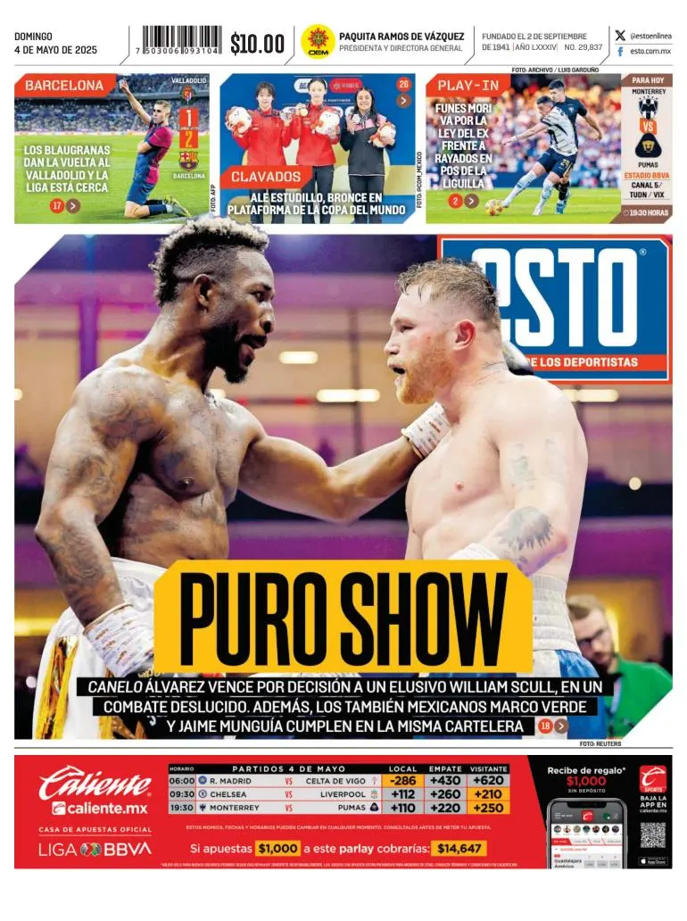 Portada de Esto del domingo, 4 de mayo de 2025