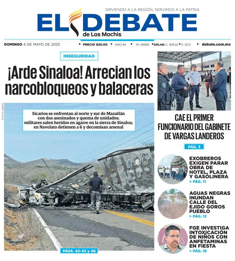 Portada de El Debate de los Mochis