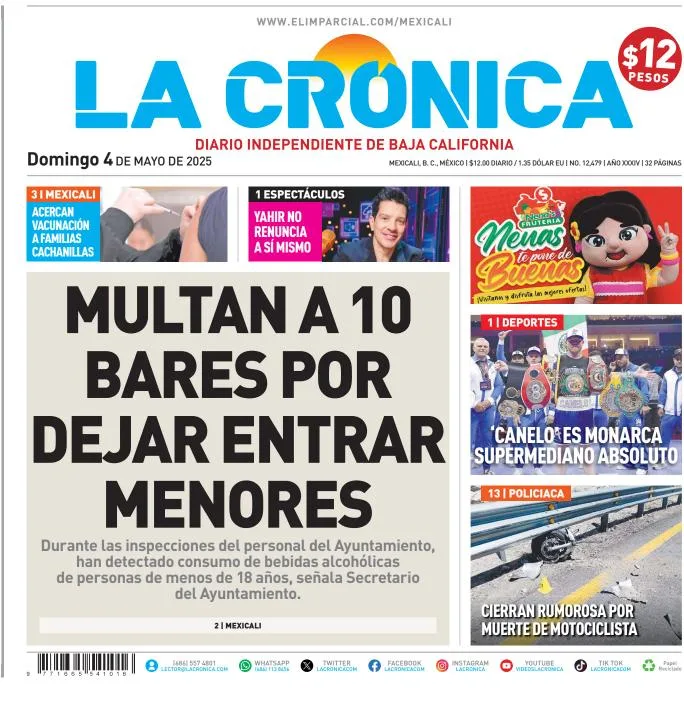 Portada de La Cronica