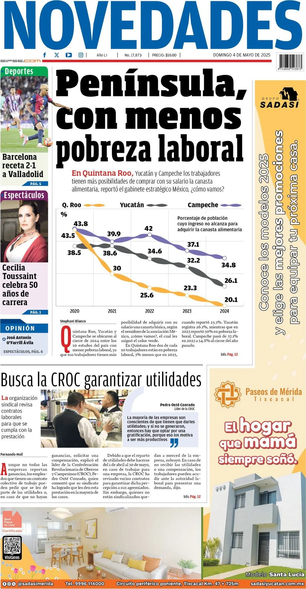Portada de Novedades Quintana Roo
